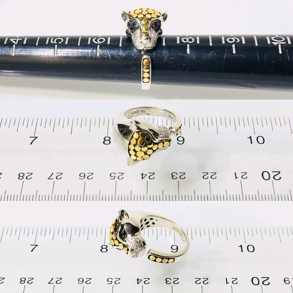 EFFY Diamond & Sapphire Panther Ring NWT - Picture 4 of 8